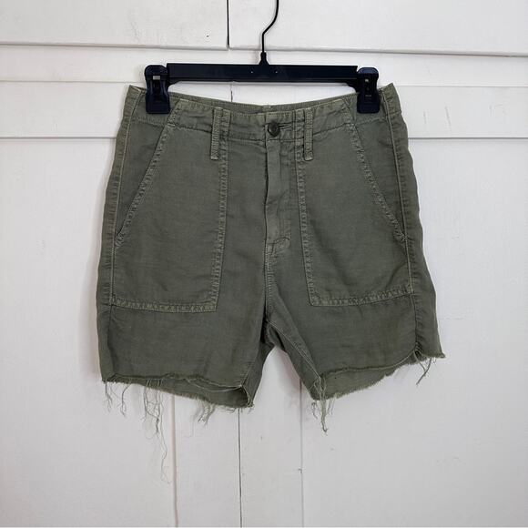 NWT Mother Shaker Crop Short In Army Green 24 - Picture 3 of 8